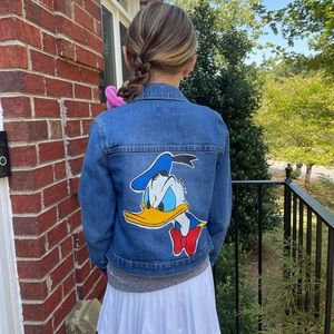 Donald Duck painted jean jacket